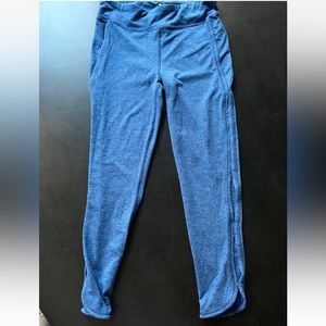 FREE PEOPLE MOVEMENT Ocean Blue Heathered CutOut Cropped Leggings size Medium